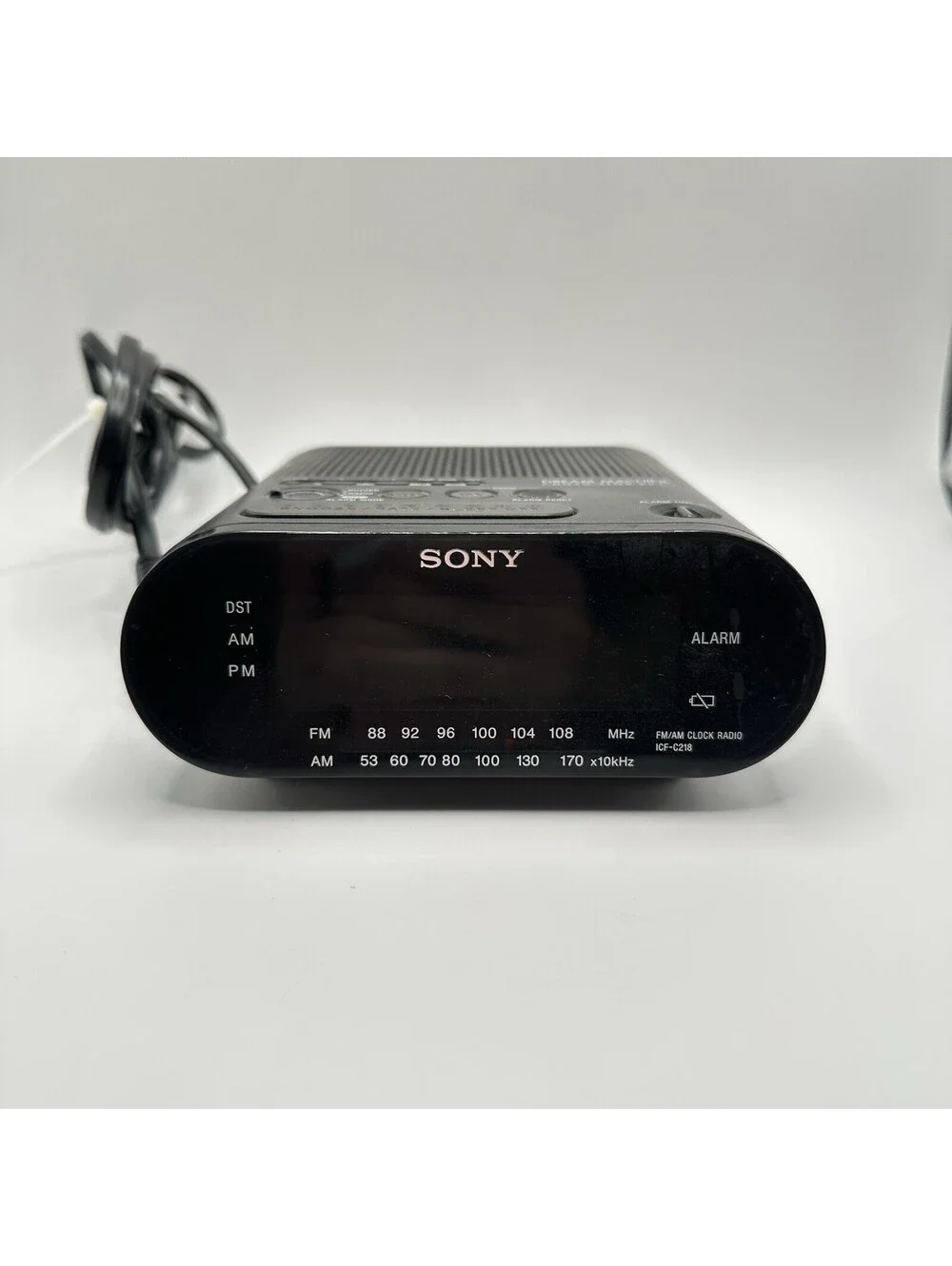 Sony Dream Machine AM/FM Dual Alarm White Clock Radio Model ICF-C218 Tested